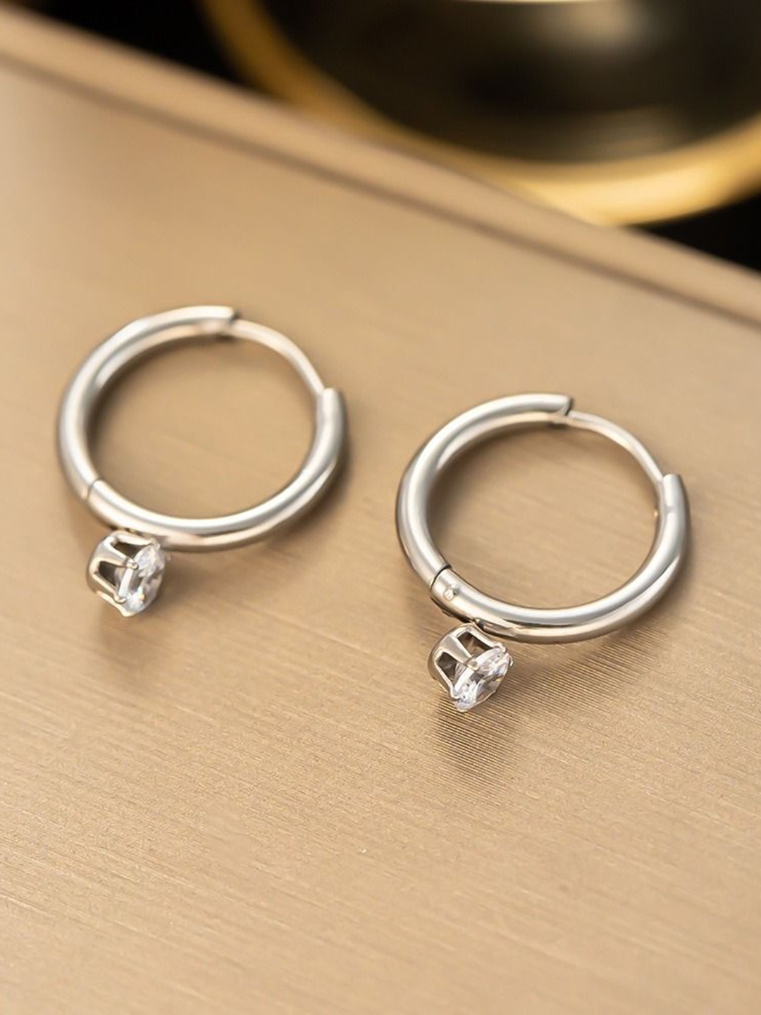 

MYKI Contemporary Hoop Earrings, Silver