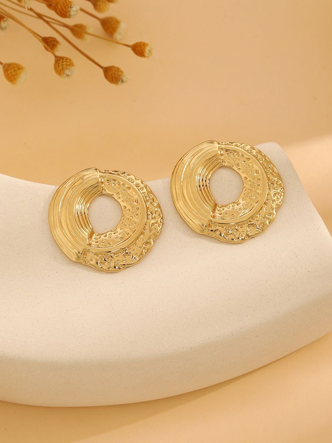 

MYKI Gold-Plated Contemporary Stainless Steel Studs