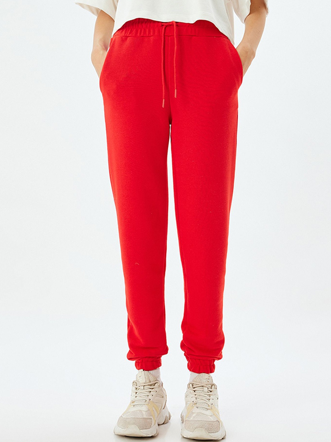 

Koton Women Mid Rise Joggers, Red