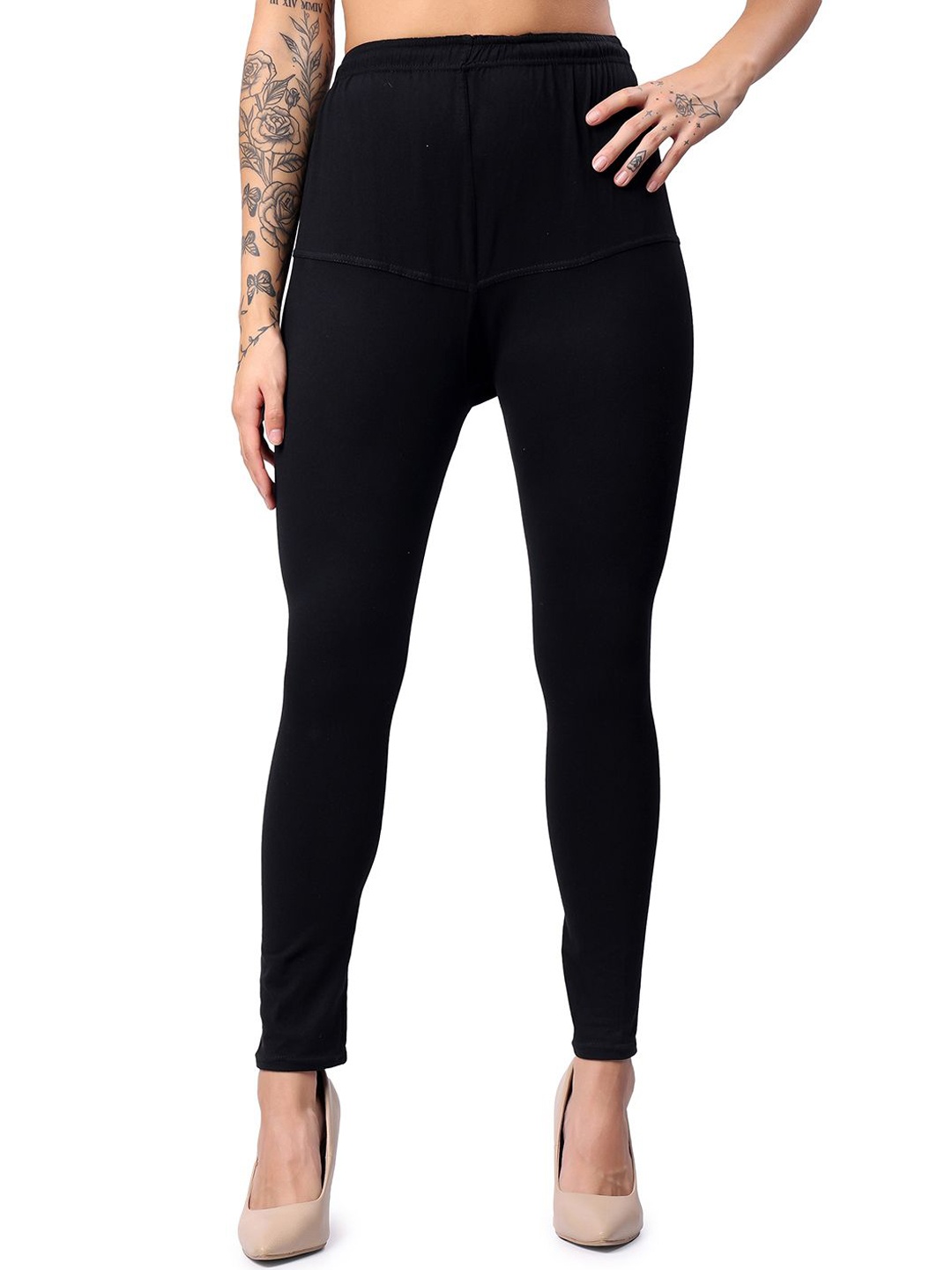 

Keviv Ankle Length Leggings, Black