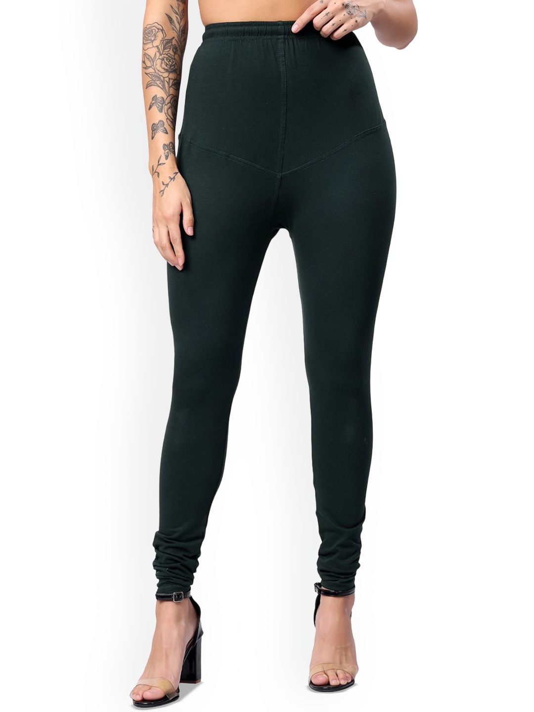 

Keviv Churidar-Length Leggings, Green