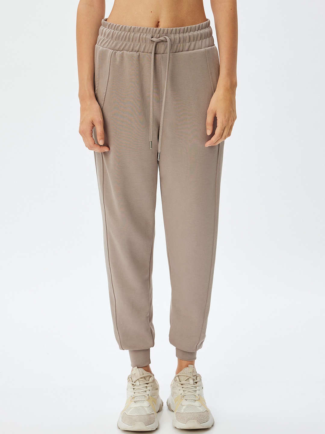 

Koton Women Mid Rise Regular Fit Joggers, Beige