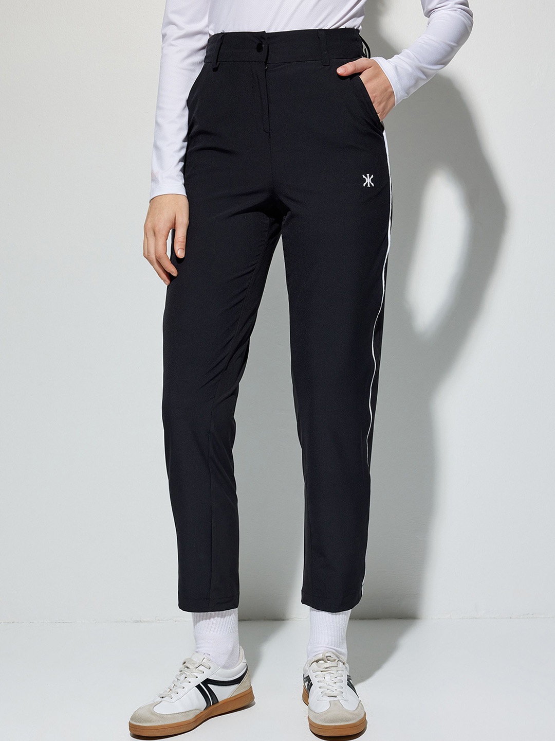 

Koton Women Regular Fit Mid- Rise Track Pants, Black