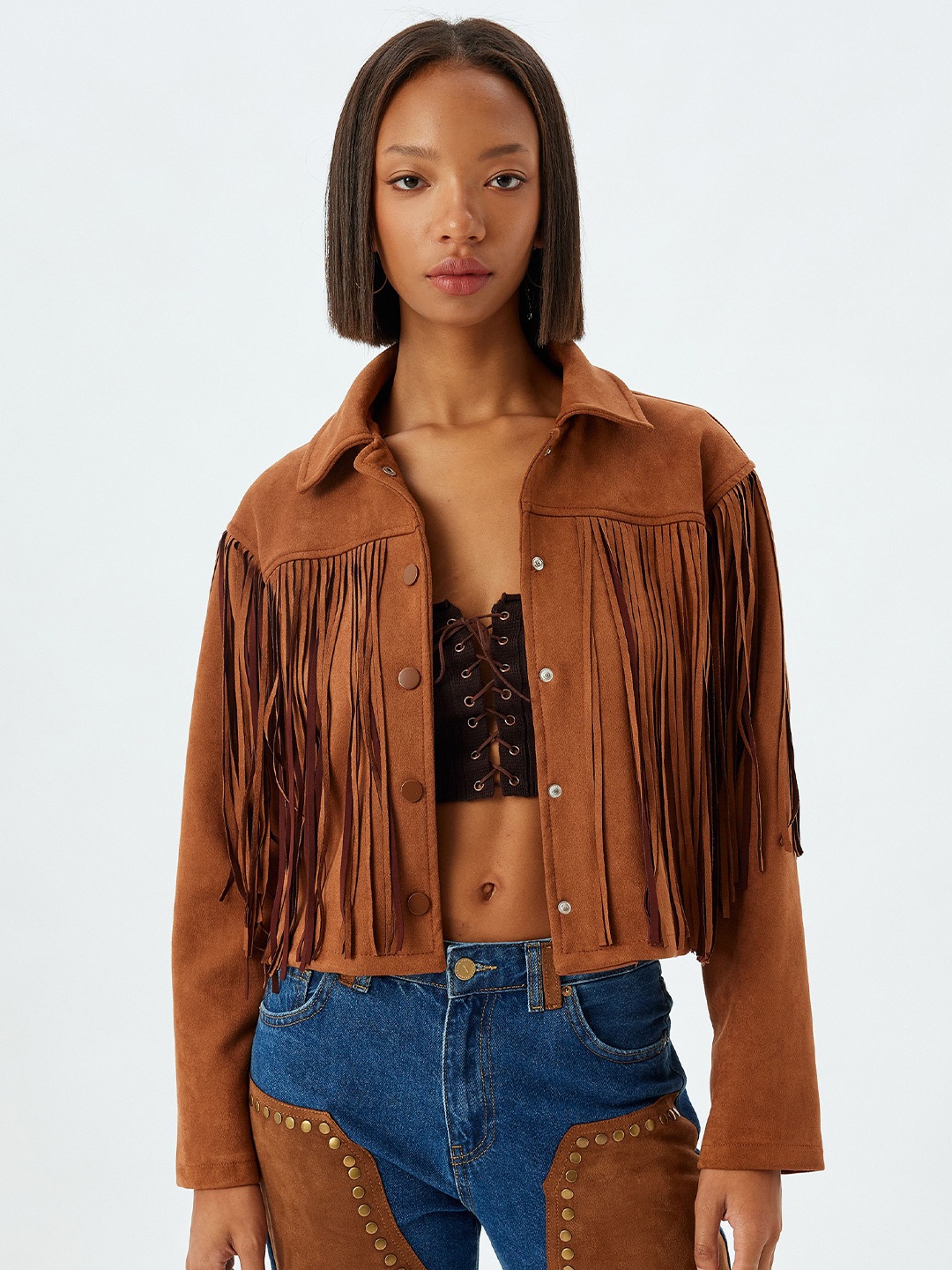 

Koton Women Opaque Casual Shirt, Brown