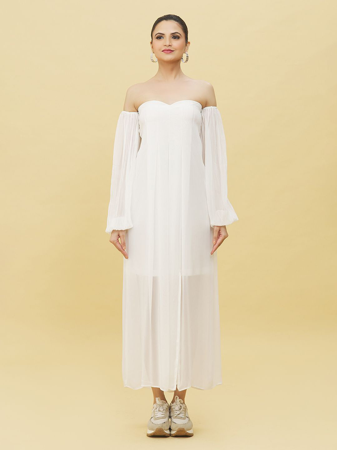 

Naintara Bajaj A-Line Midi Dress, White