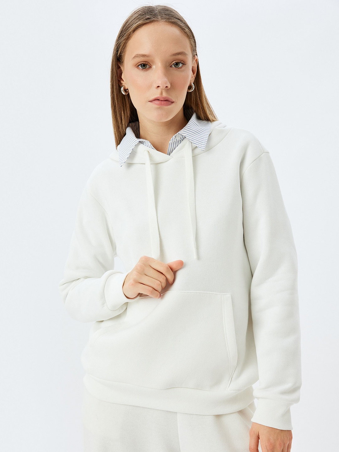 

Koton Women Hooded Sweatshirt, White