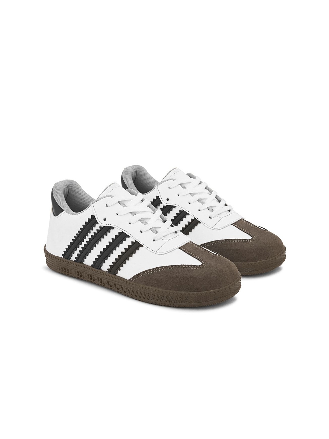 

Fashion Victim Women Striped Sneakers, White