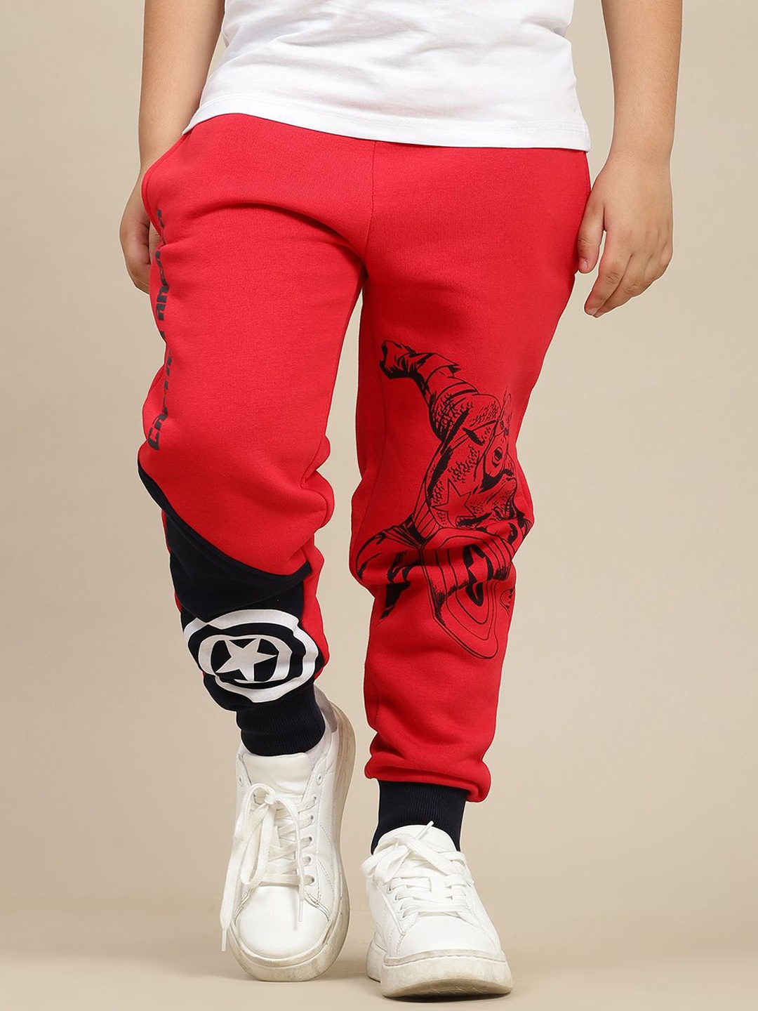 

Kids Ville Boys Graphic Printed Regular Fit Jogger, Red