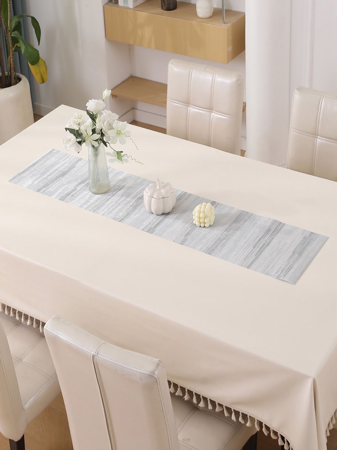 

HOKIPO Blue & White Striped Dining Table Runner