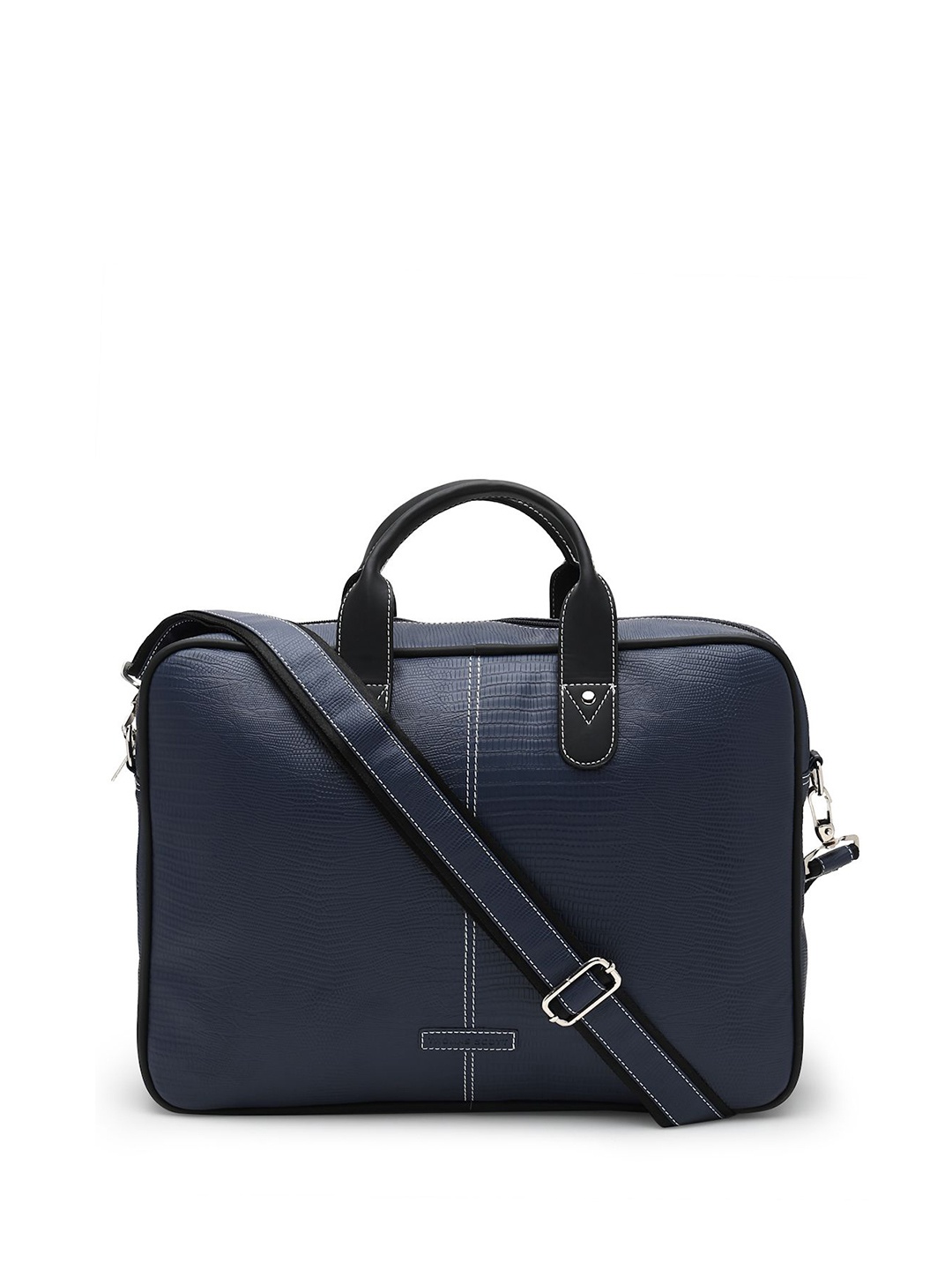 

Thomas Scott Men Textured PU Laptop Bag, Navy blue