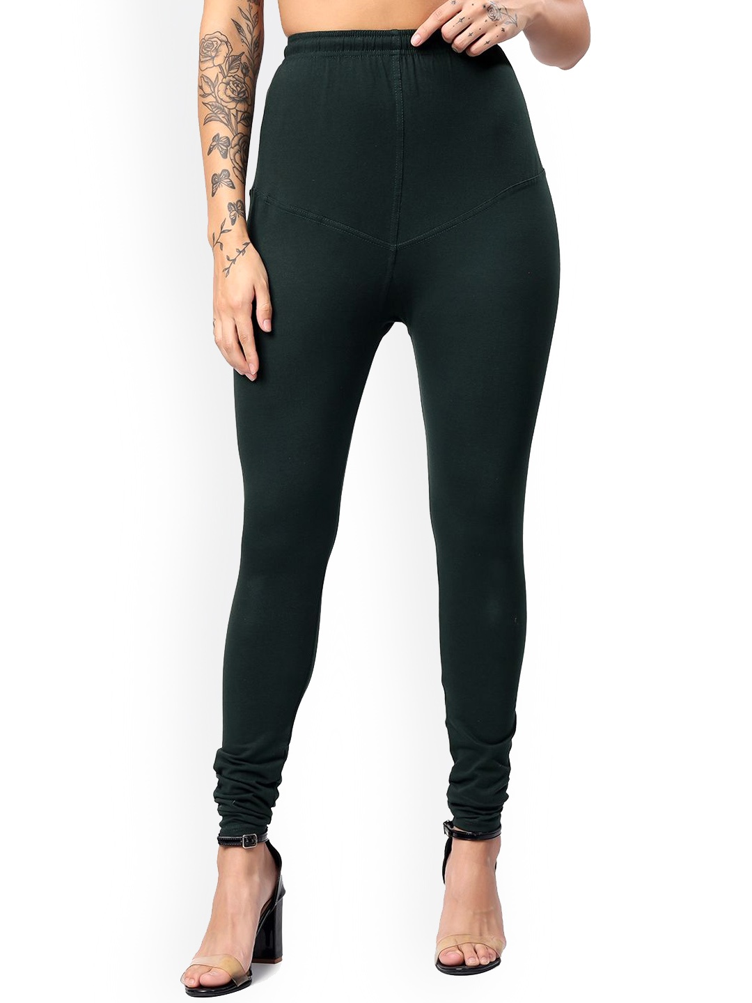 

Keviv Churidar-Length Leggings, Green