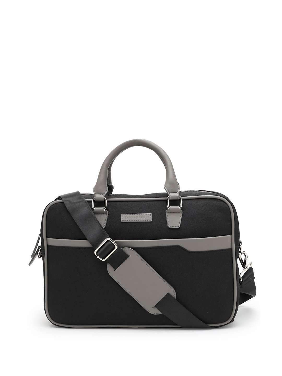 

Thomas Scott Men PU Non-Padded Laptop Bag, Black