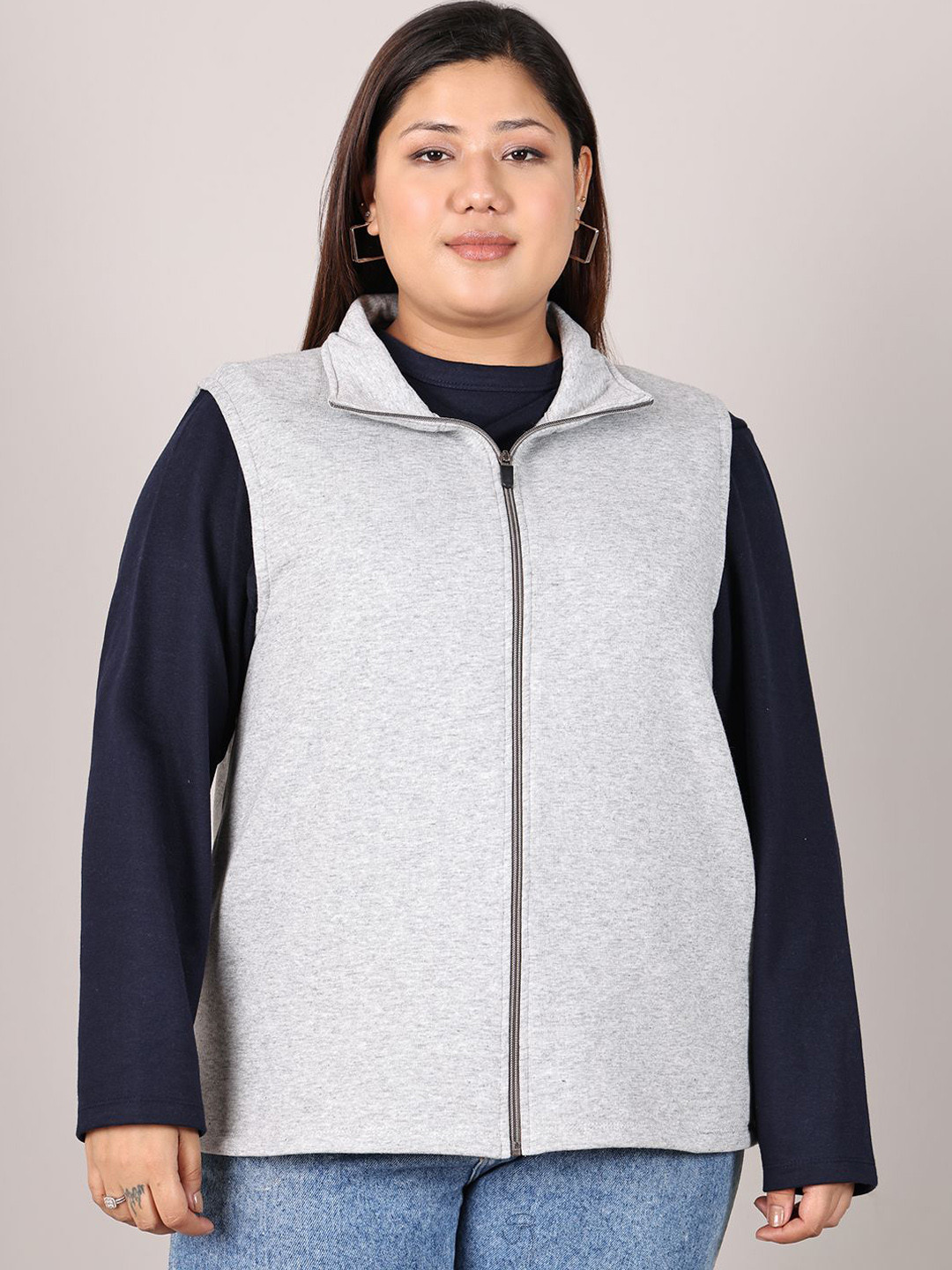 

Rute Women Embroidered Jacket, Grey