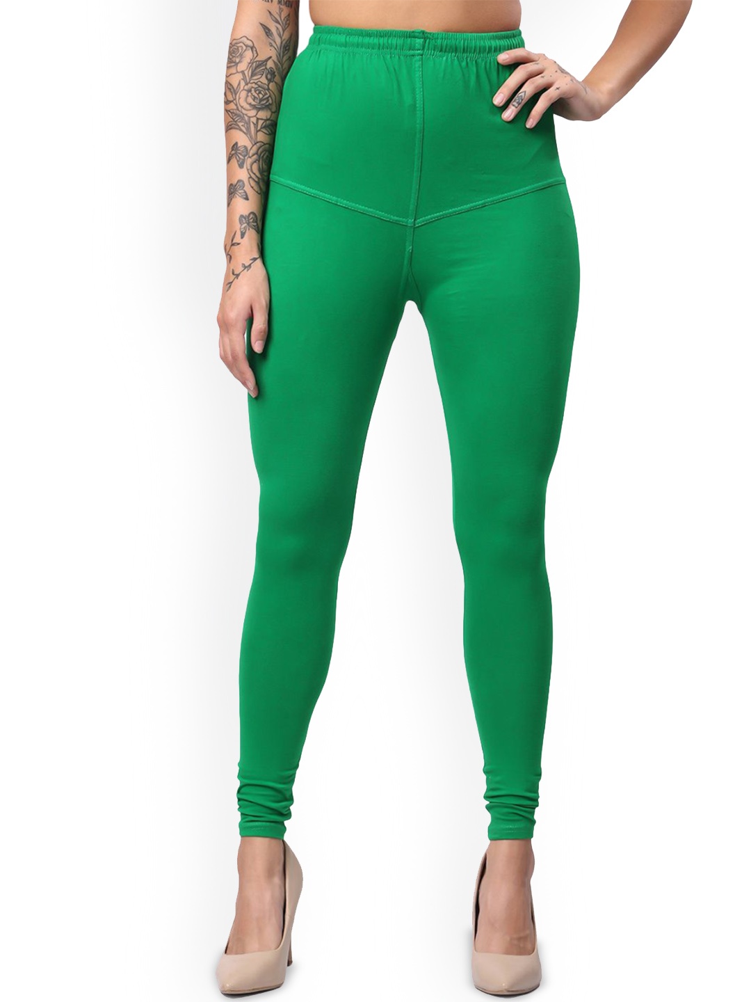 

Keviv Churidar Length Leggings, Sea green