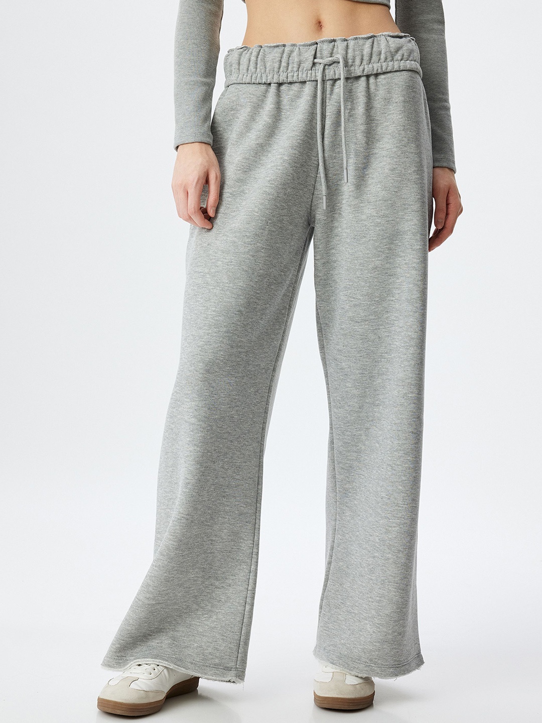 

Koton Women Mid Rise Regular Fit Track Pants, Grey