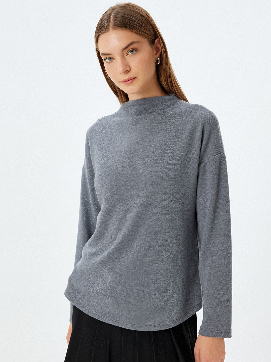 

Koton Women Turtle Neck Pullover, Grey