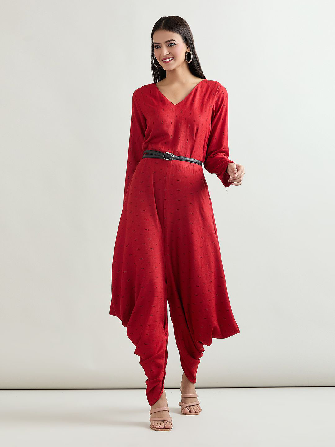 

Samyukta Singhani Basic Jumpsuit, Red