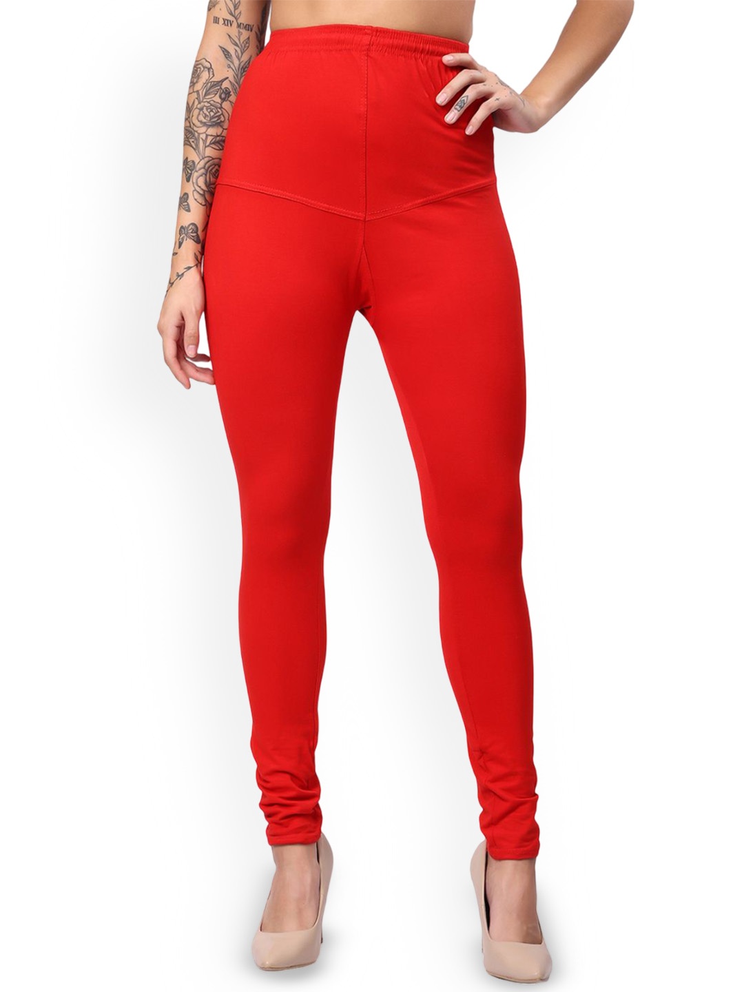 

Keviv Churidar Length Leggings, Red