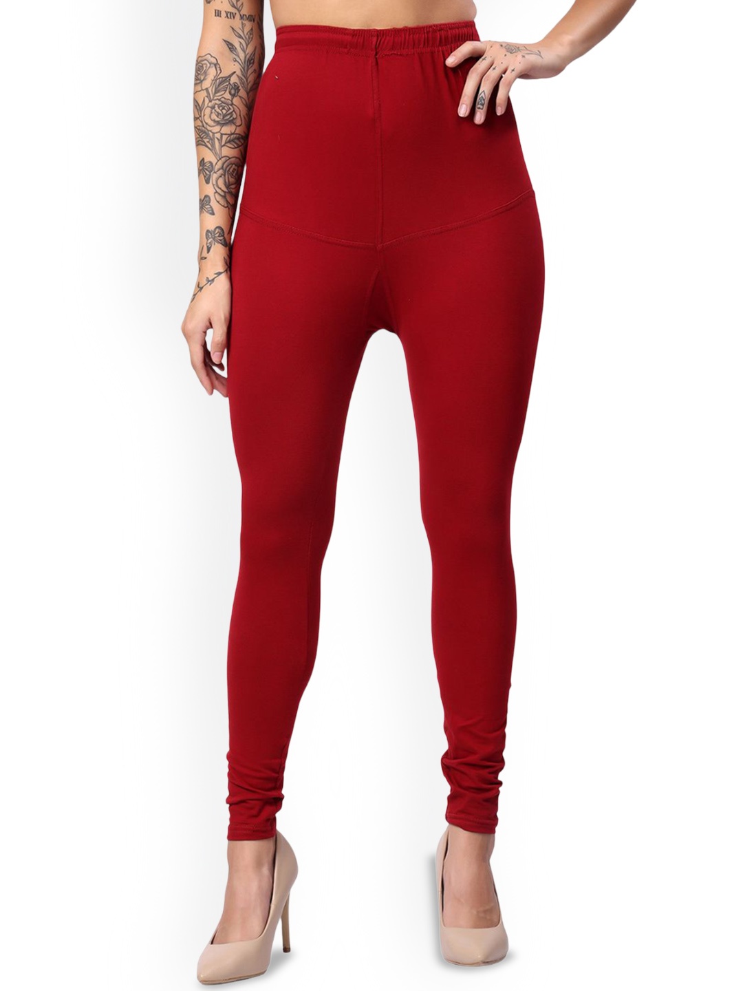 

Keviv Women Churidar Length Leggings, Maroon