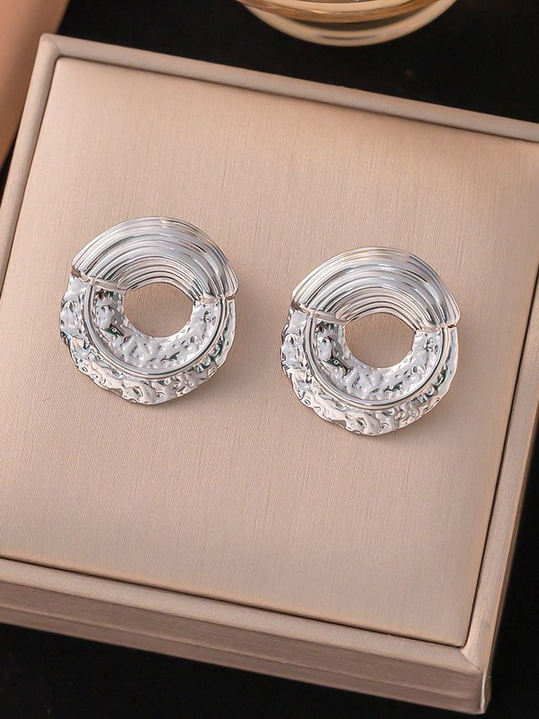 

MYKI Stainless Steel Contemporary Studs, Silver