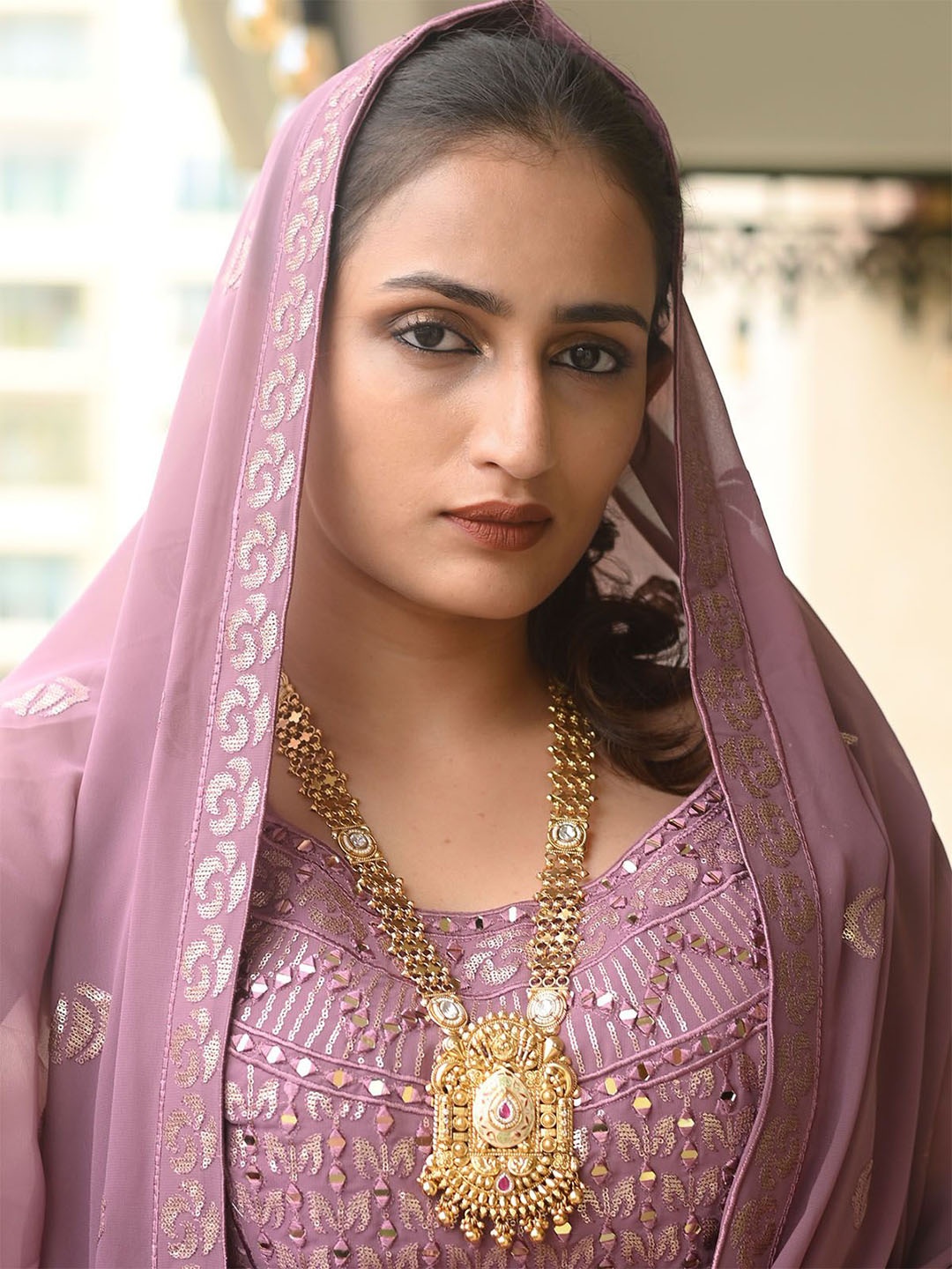 

ODETTE Gold-Plated Stone Studded & Beaded Meenakari Necklace and Earrings