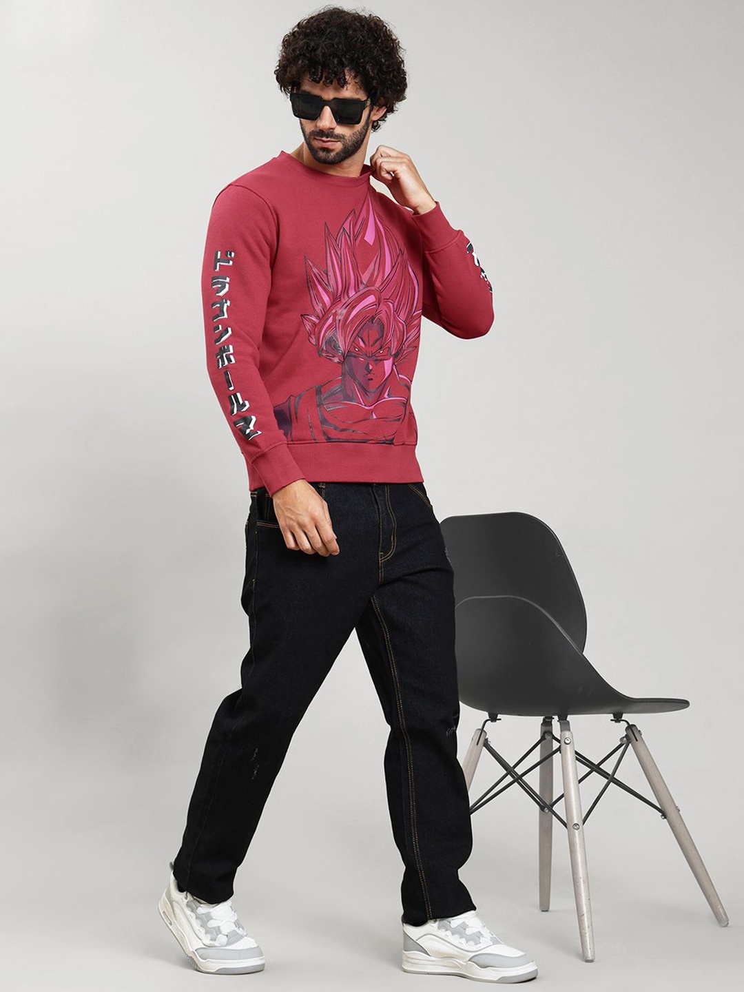 

Free Authority Dragon Ball Z Printed Regular Fit Sweatshirt, Red