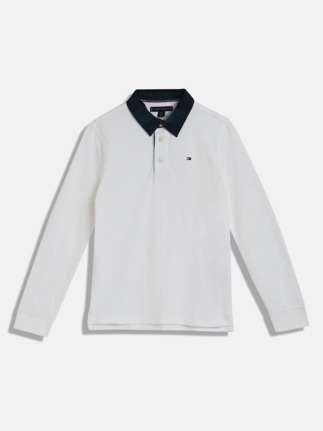 

Tommy Hilfiger Boys Solid Polo Collar Cotton T-shirt, White