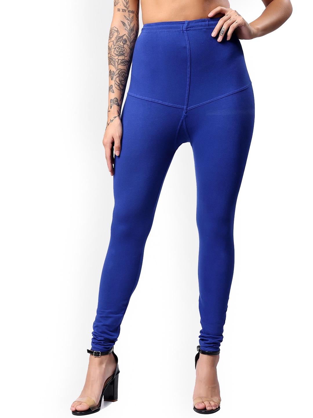 

Keviv Cotton Churidar-Length Leggings, Blue