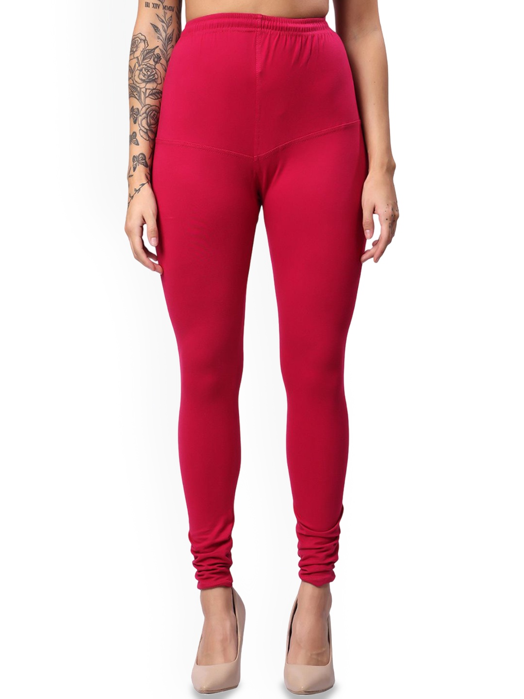 

Keviv Women Churidar Length Leggings, Pink