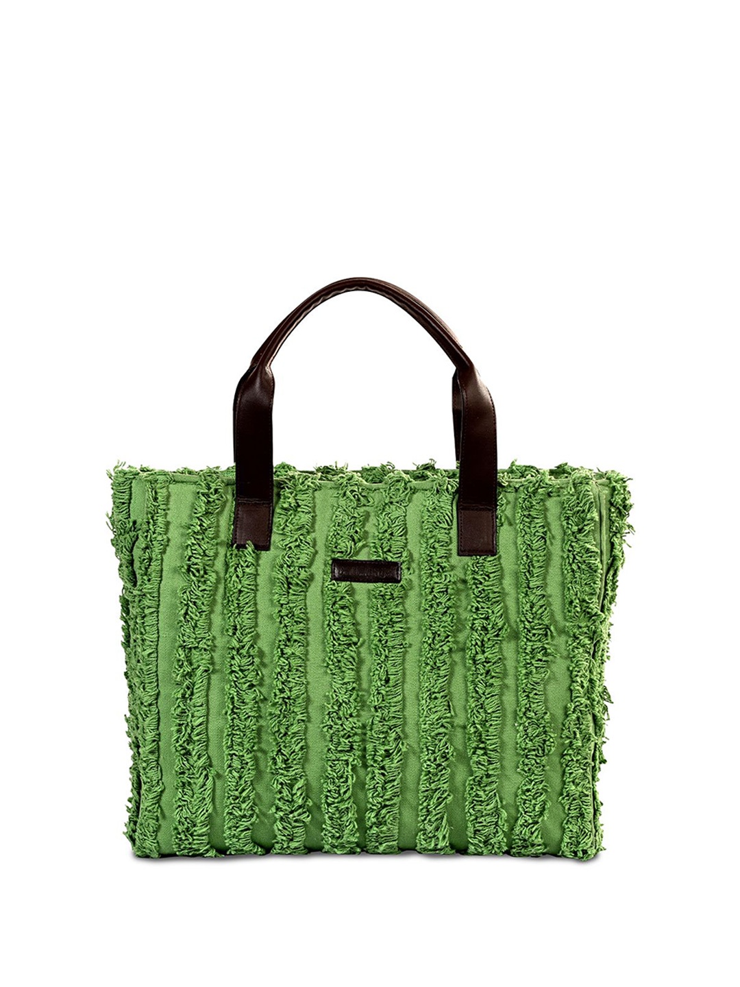 

earthbags Unisex Textured Structured Shoulder Bag, Green