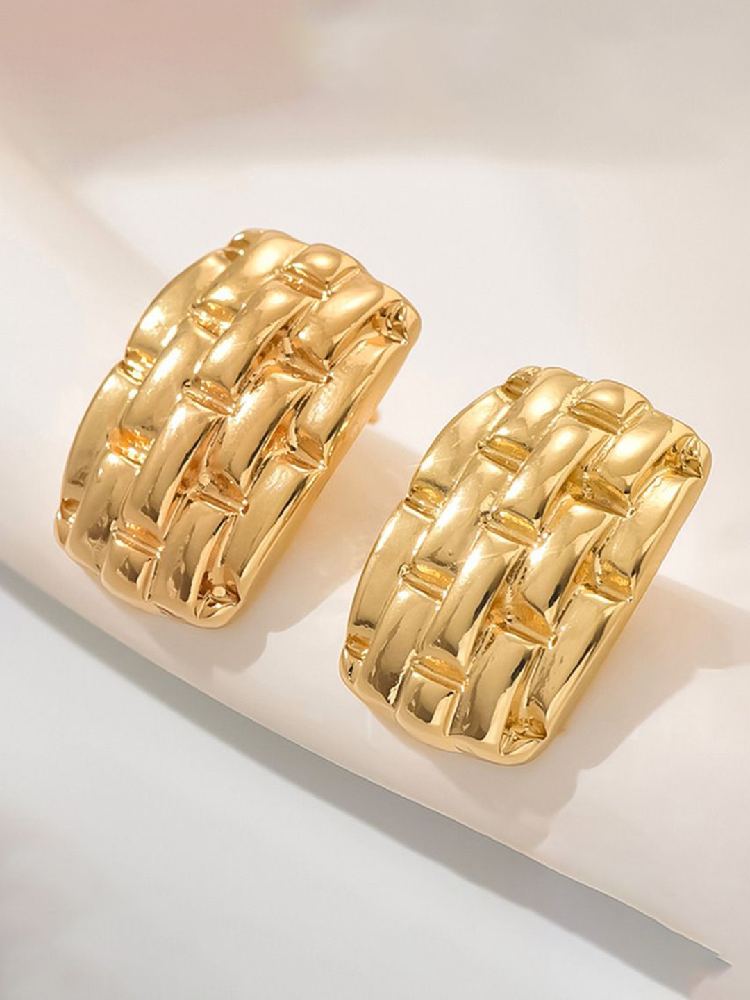 

MYKI Stainless Steel Gold Plated Contemporary Studs