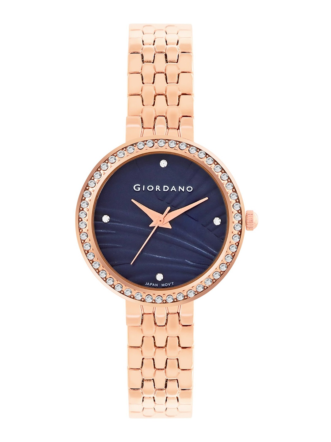 

GIORDANO Women Dial & Stainless Steel Bracelet Style Straps Analogue Watch GZ-60079-44, Blue