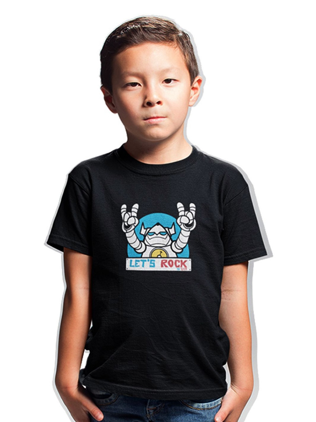 

Tantra Unisex Kids Graphic Printed Round Neck Cotton T-shirt, Black