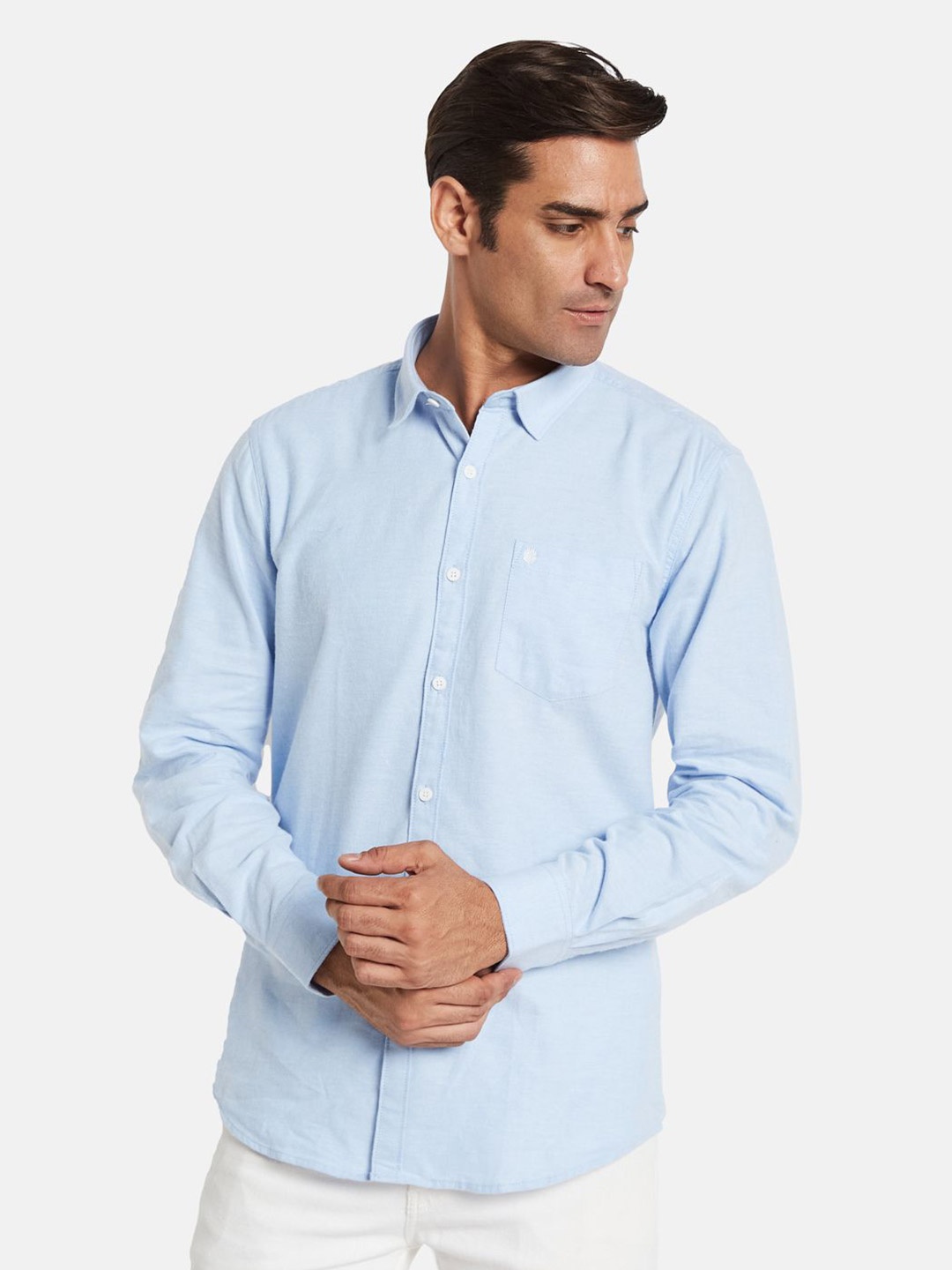 

METTLE Men Opaque Casual Shirt, Blue