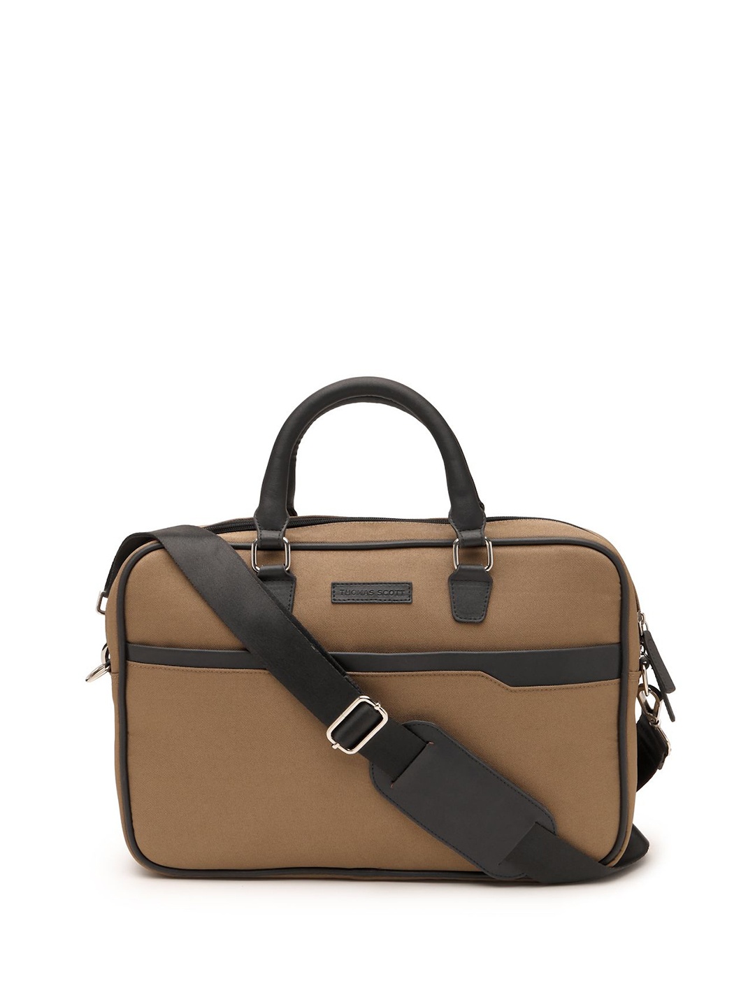 

Thomas Scott Men PU Non-Padded Laptop Bag, Brown