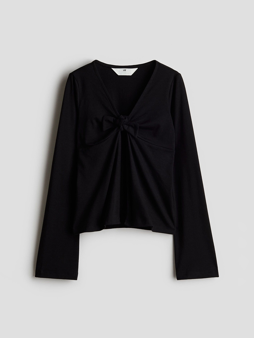 

H&M Girls Tie-Detail Cardigan, Black