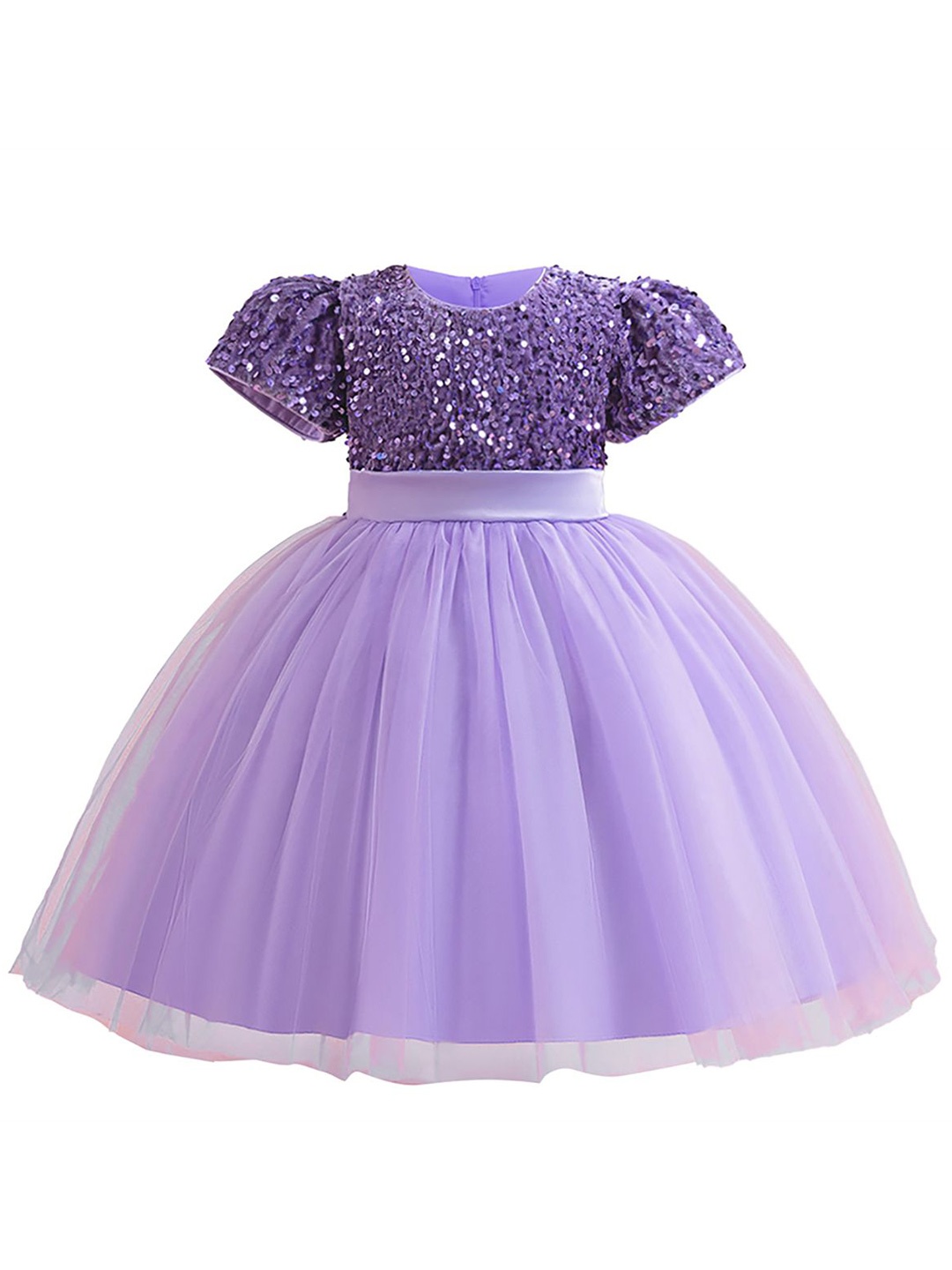 

StyleCast x Revolte Embellished Puff Sleeve Balloon Dress, Purple