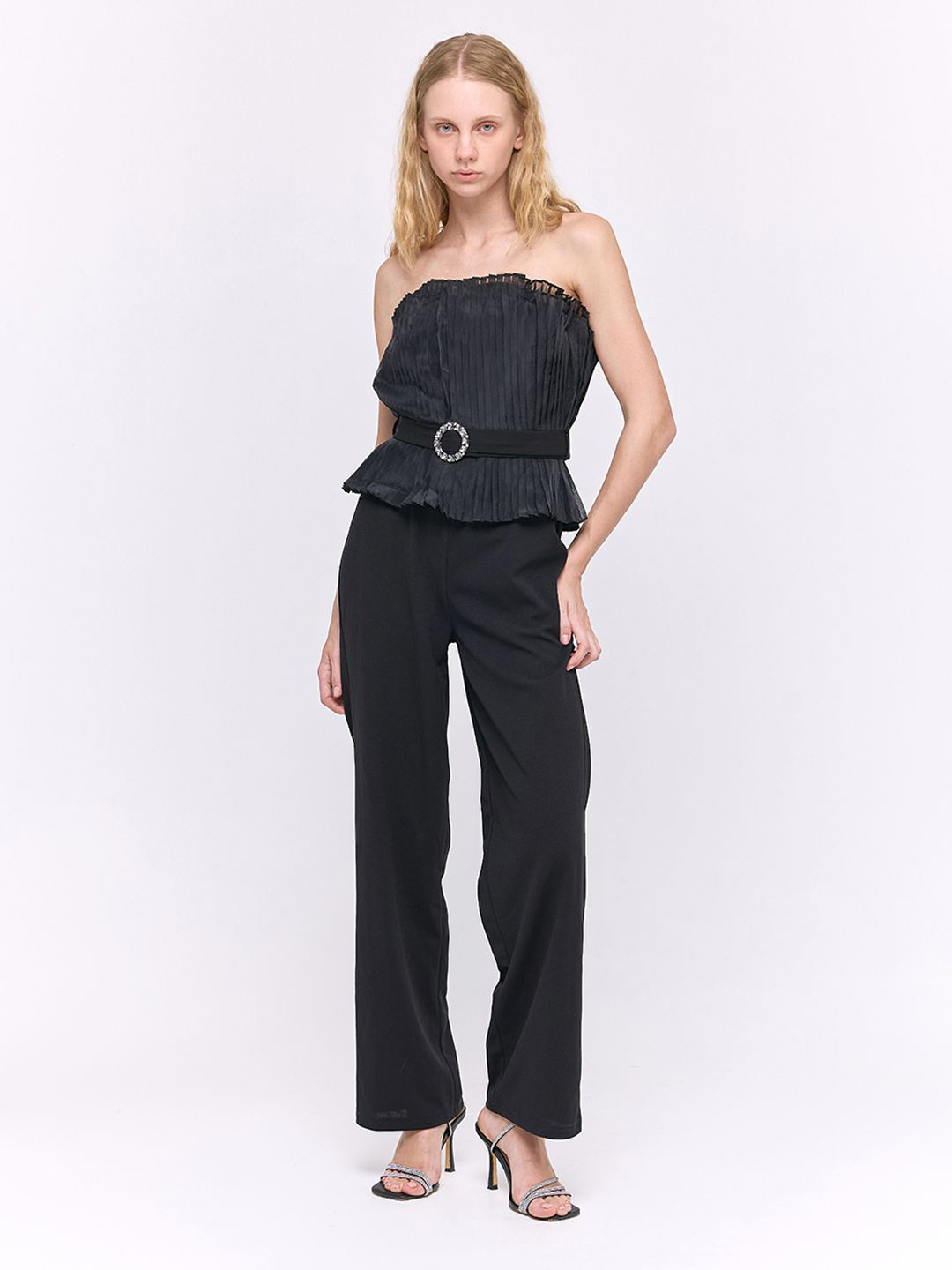 

COVER STORY Strapless Basic Jumpsuit, Black