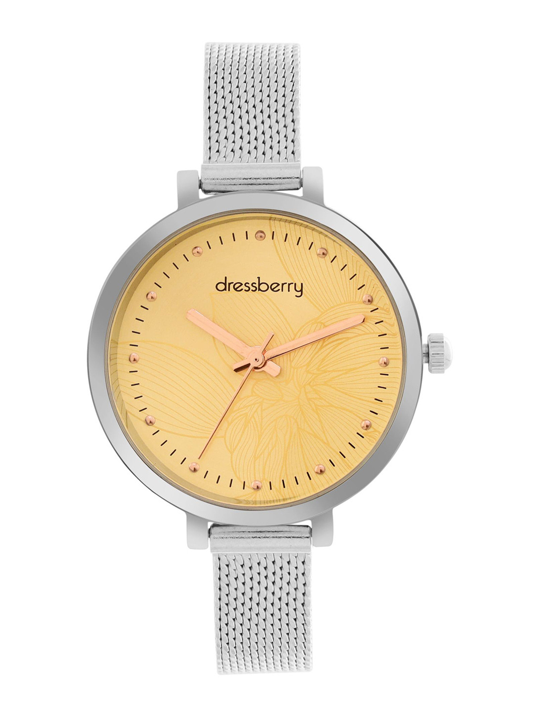 

DressBerry Women Brass Dial & Straps Analogue Watch DB-SS24-9A, Yellow