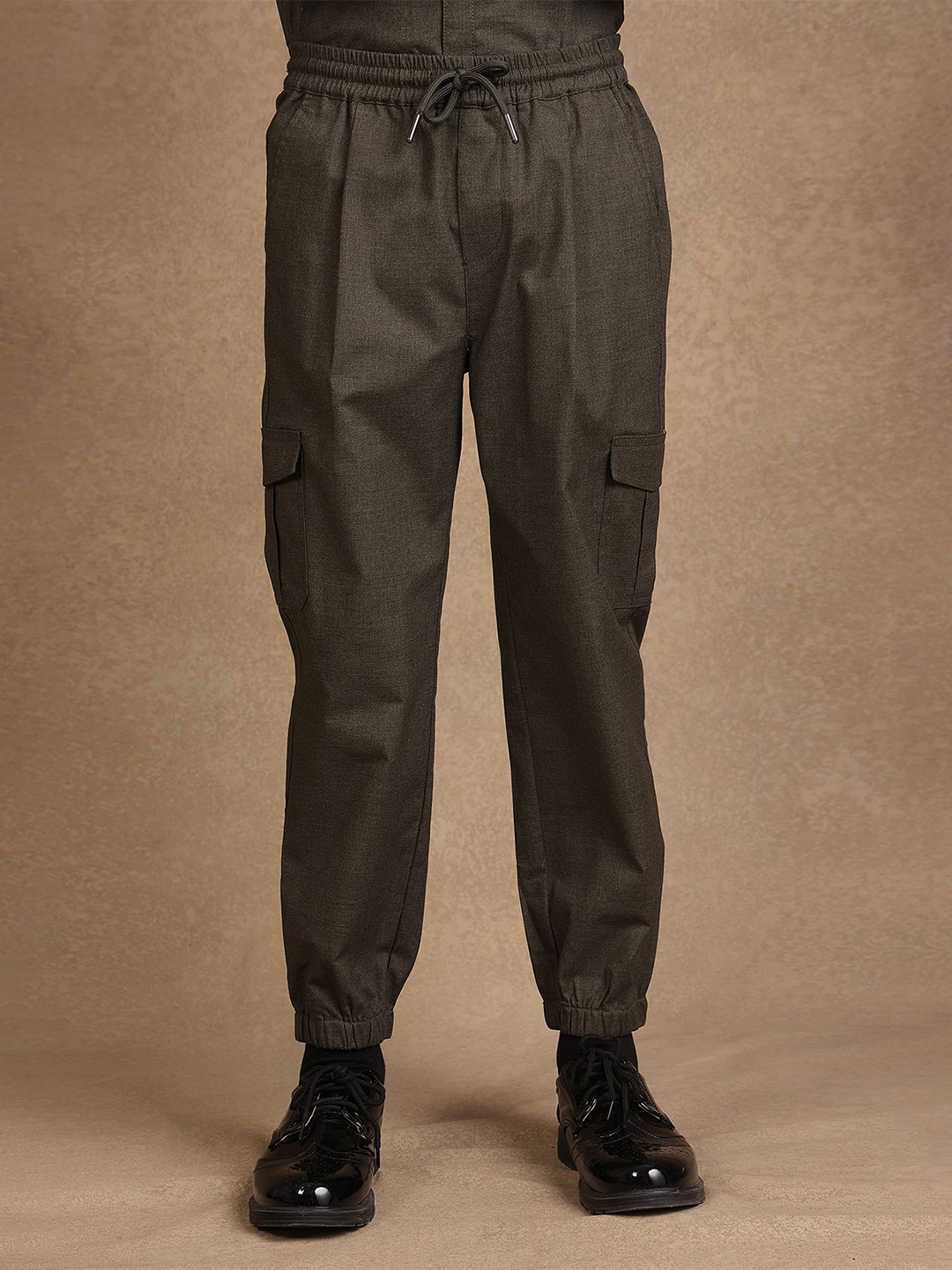 

One Friday Boys Relaxed Regular Fit Cotton Chinos Trousers, Olive
