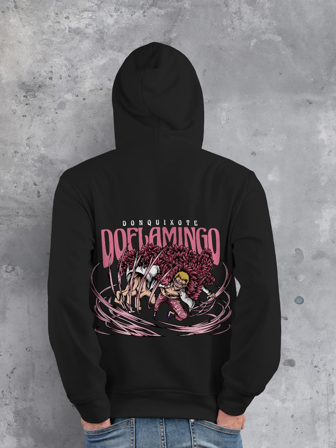 

fanideaz Men Printed Hooded Sweatshirt, Black