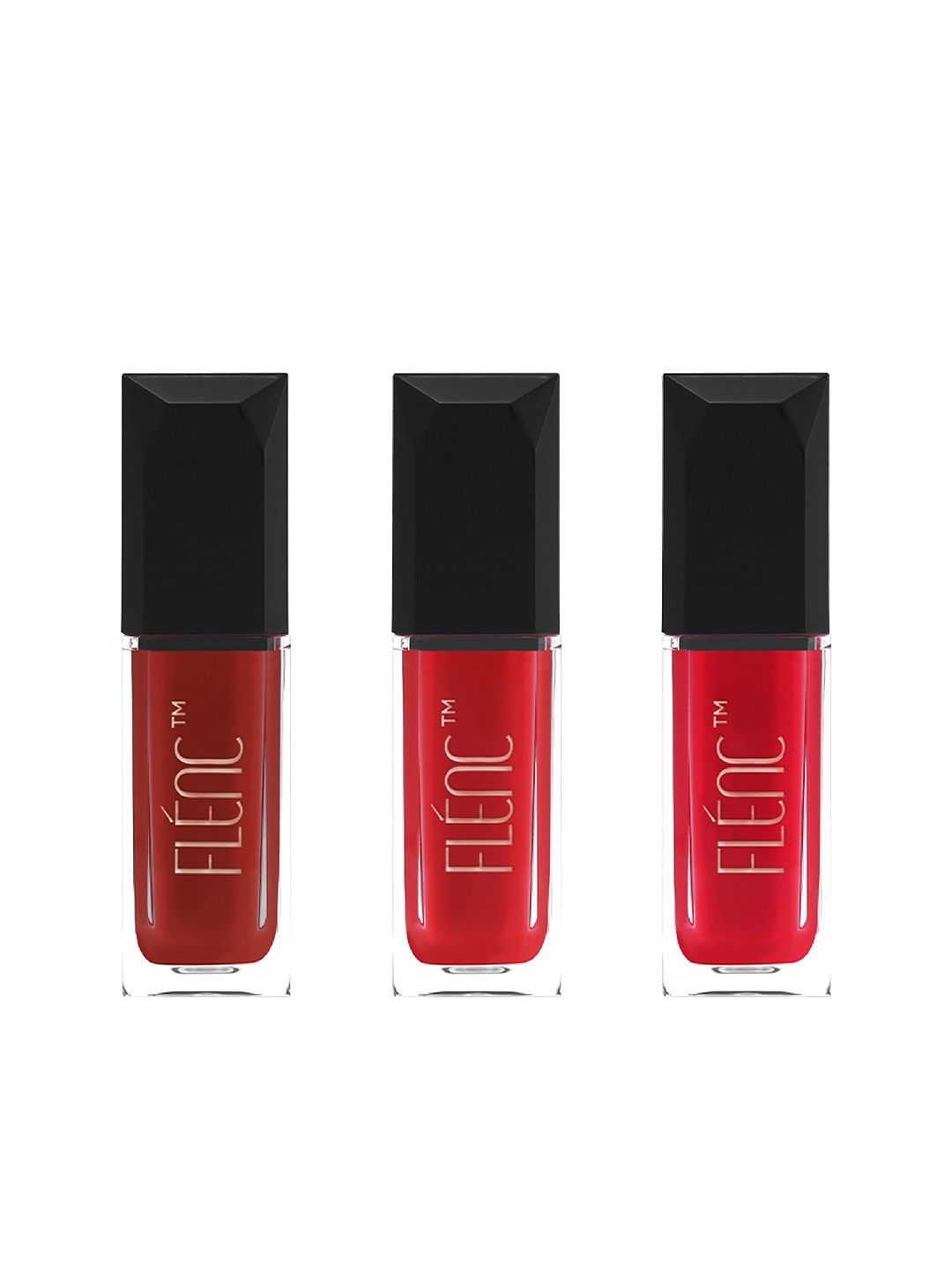 

FLENC 3Pc Cryla Velvet Matte Liquid Lipstick- Barcelona- Kuwait - Zurich, Maroon