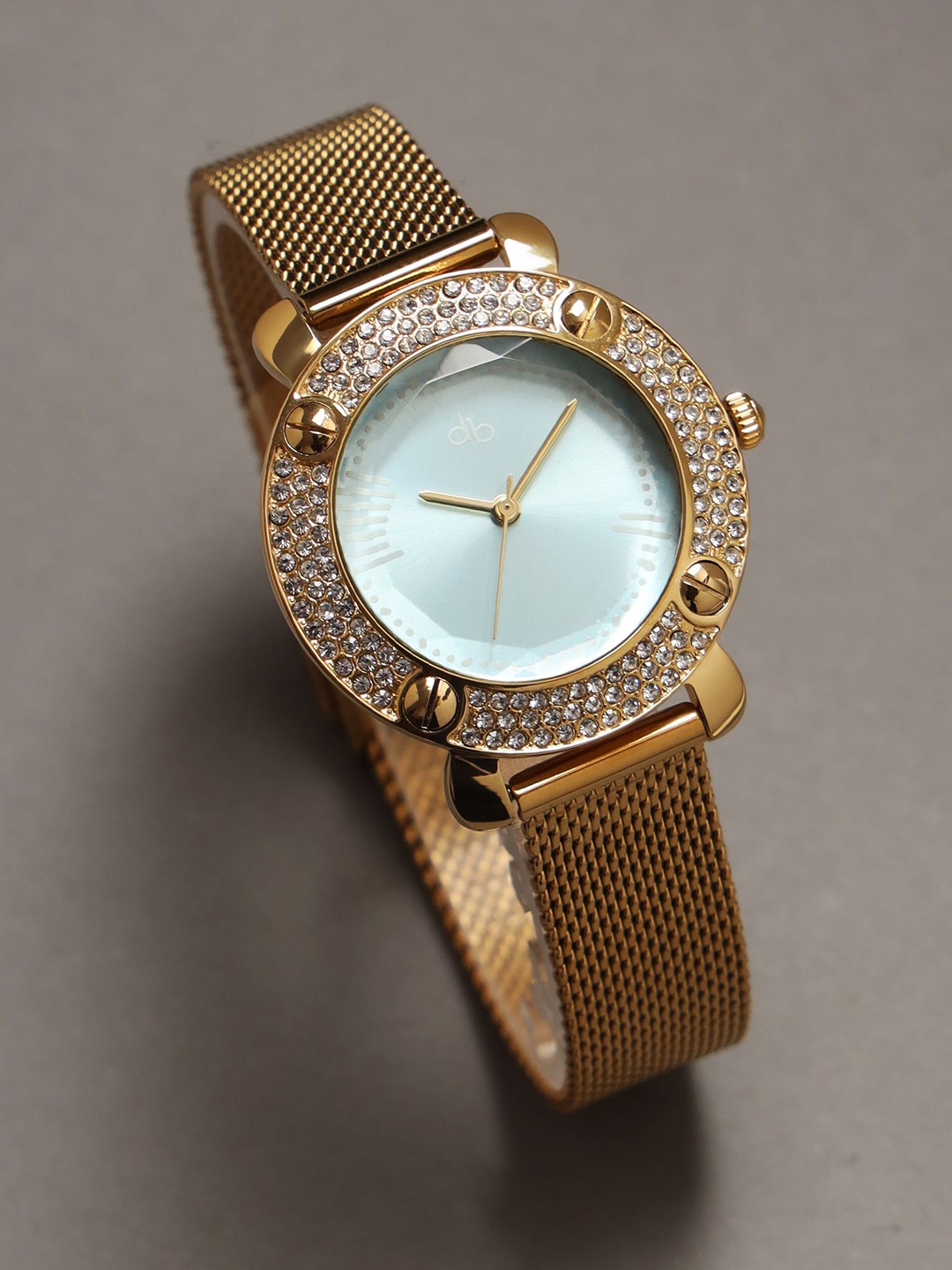 

DressBerry Women Brass Printed Dial & Straps Analogue Watch DB-SS24-10B, Blue