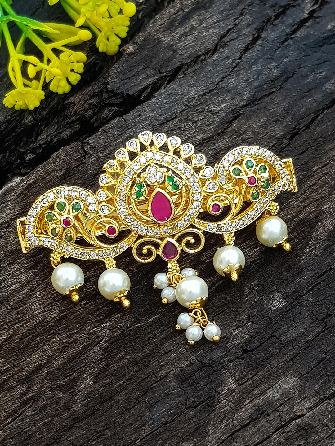 

GRIIHAM Women French Barrette, Gold
