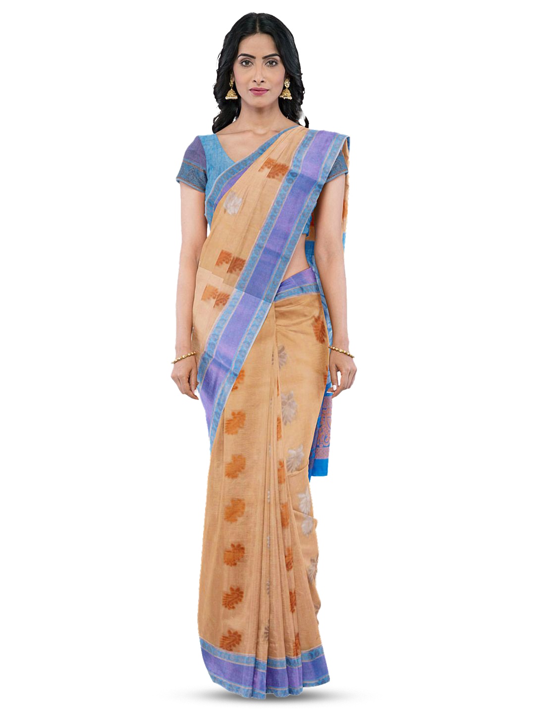 

Avishya Woven Design Zari Pure Cotton Saree, Beige