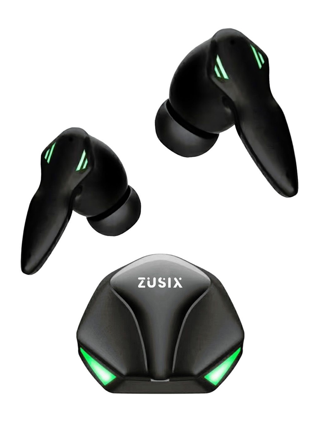 

zusix Printed BattleBeat 90 with 60H Playtime, 5.3 Bluetooth Truly Wireless Earbuds, Black