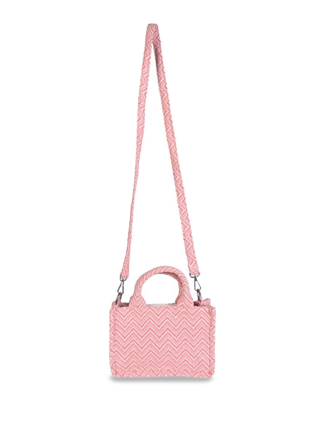 

INDIVIDUAL DESIGN Abstract Pattern Jacquard Weave Structured Cotton Blend Handbag, Pink