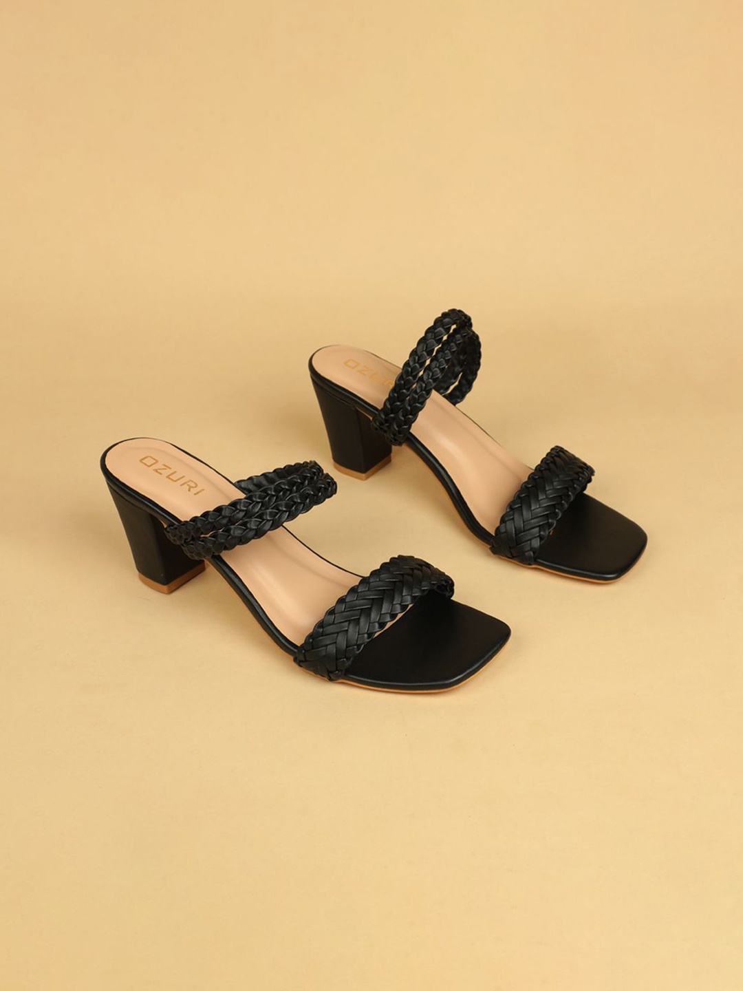 

Ozuri Block Sandals, Black