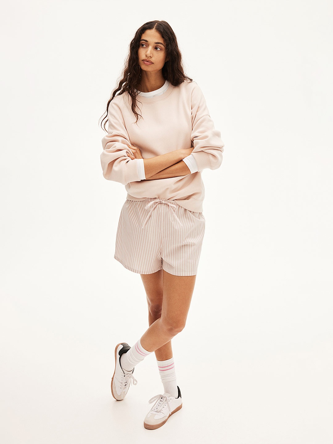 

H&M Women Oversized Sweatshirt, Pink