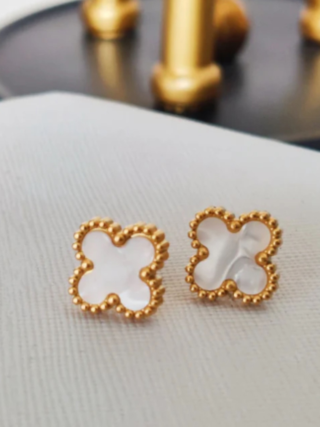 

SUBHAGALANKAR Contemporary Studs Earrings, Gold